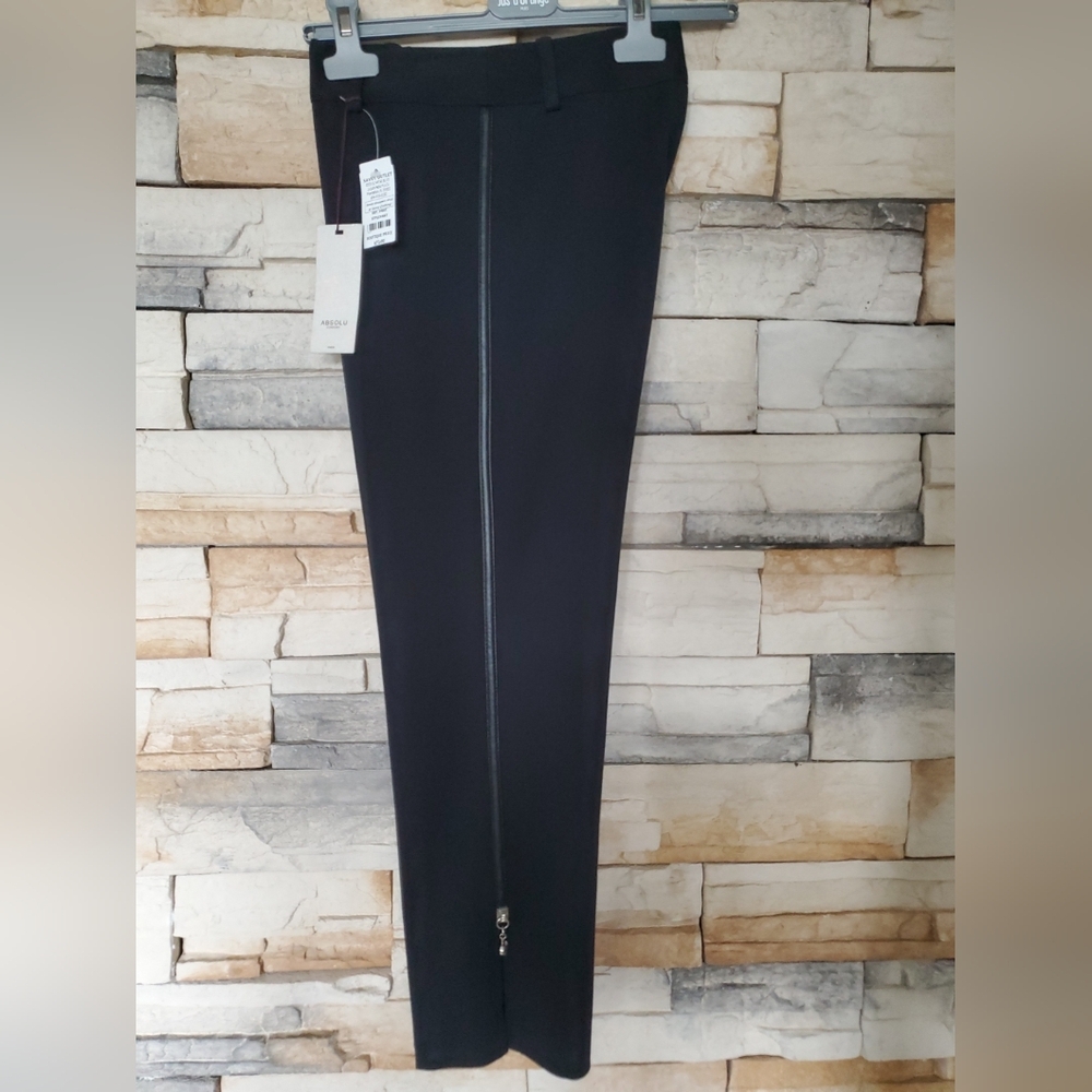 NWT Women's Black Ankle Pants By Absolu Comfort Paris Size 4 US, 36 FR